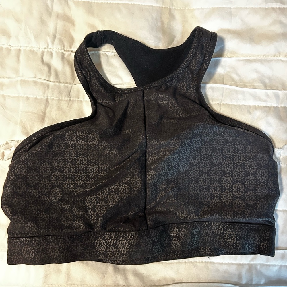 ZYIA Black Patterned Sports Bra